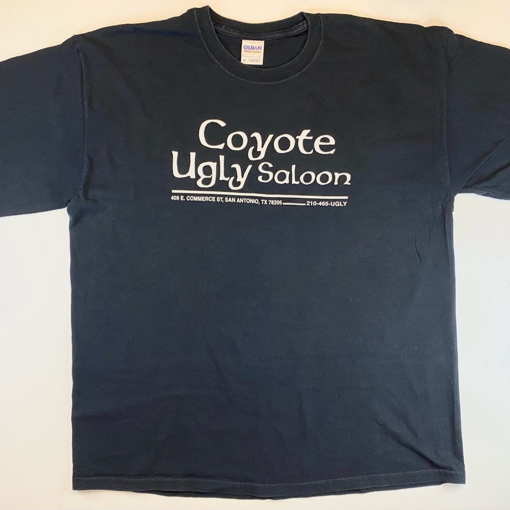 Coyote Ugly Saloon Bar T-shirt Size X-Large Black White Logo Texas
